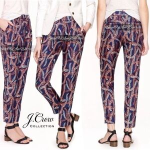 J.Crew Collection silk abstract print tapered high rise pants *shop@iamwarrior